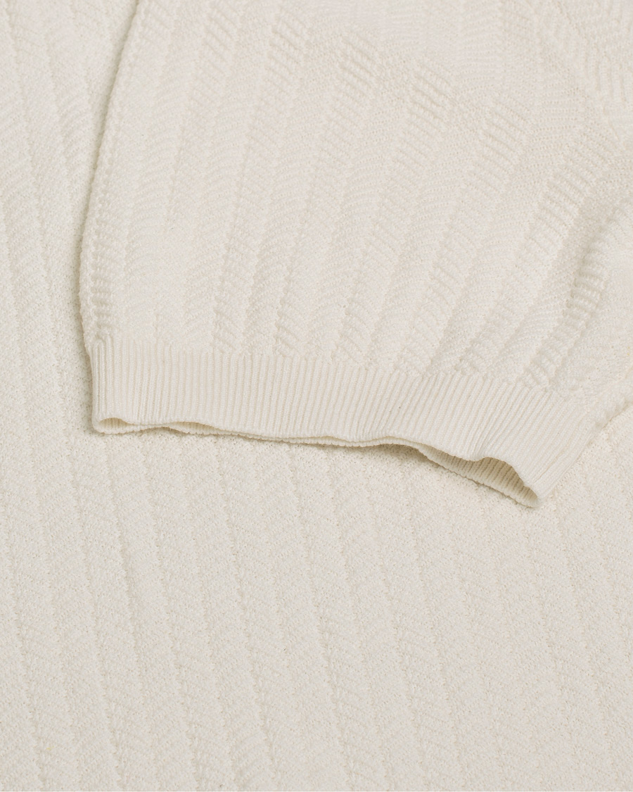 Uomini | Polo | Pre-owned | Altea Knitted Chevron Polo Off White