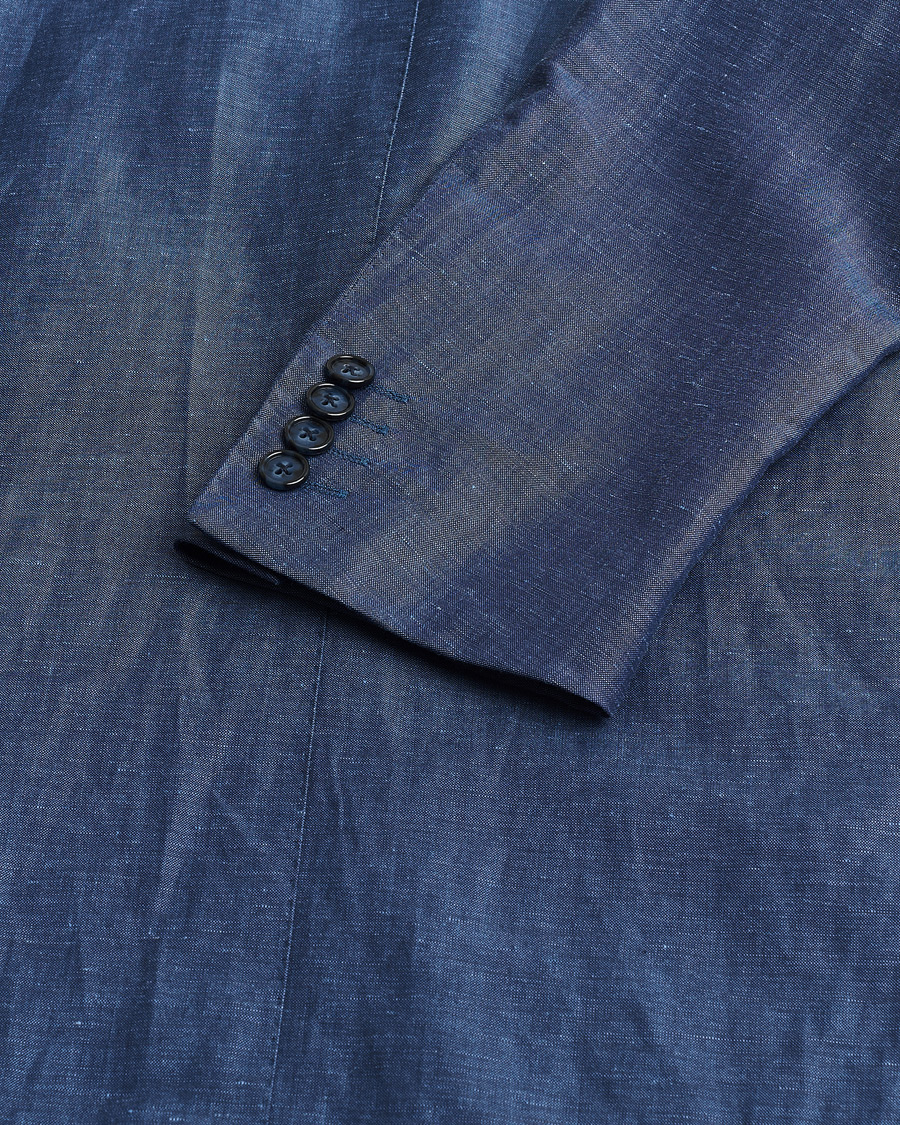 Uomini | Abiti Pre-owned | Pre-owned | Corneliani Linen/Wool Blend Suit Blue 52