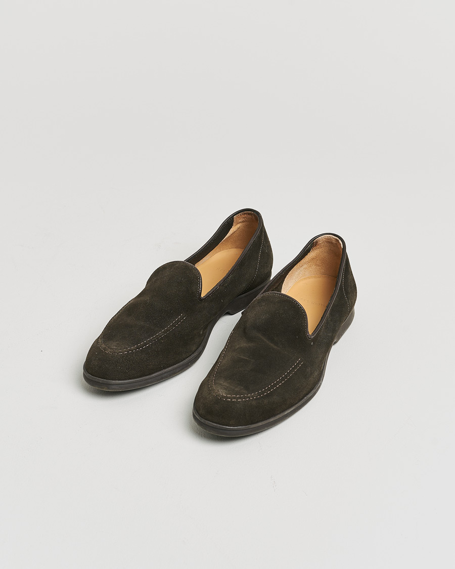 Uomini | Myrqvist Brannö Loafers Dark Brown Suede 41 | Pre-owned | Myrqvist Brannö Loafers Dark Brown Suede 41