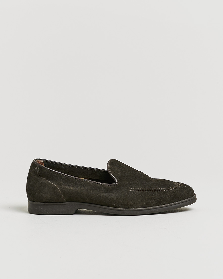 Uomini | Myrqvist Brannö Loafers Dark Brown Suede 41 | Pre-owned | Myrqvist Brannö Loafers Dark Brown Suede 41