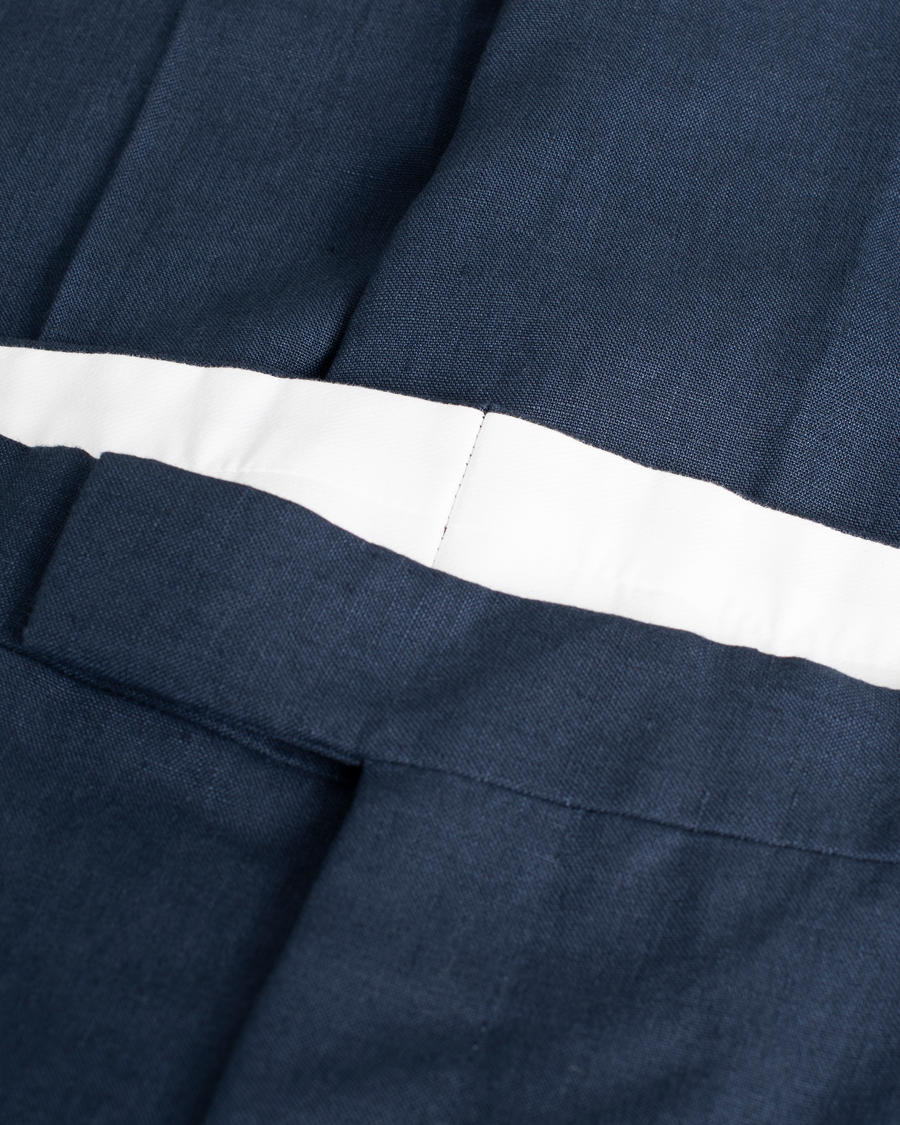 Uomini | Pantaloni | Pre-owned | Anderson & Sheppard Blue Linen Trousers W34