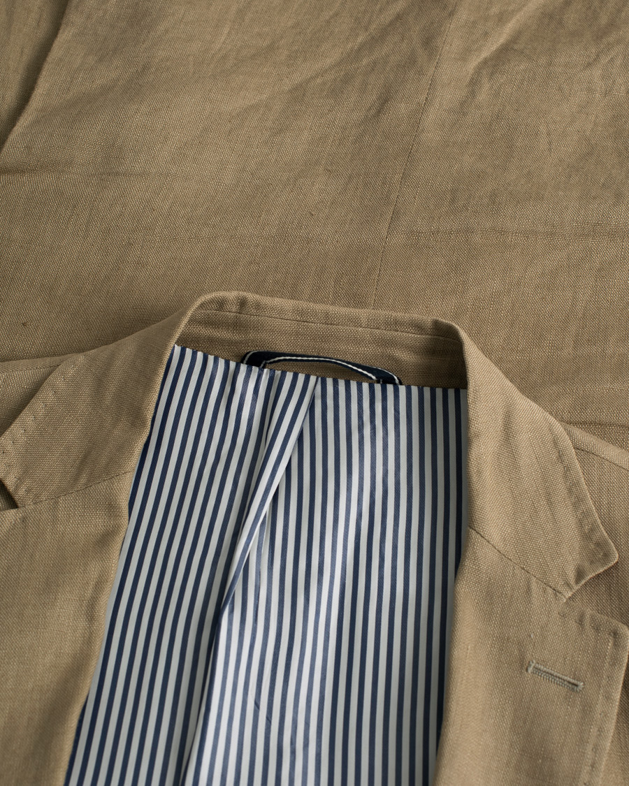 Uomini | Blazers | Pre-owned | GANT Tailored fit Linen Blazer Beige 52