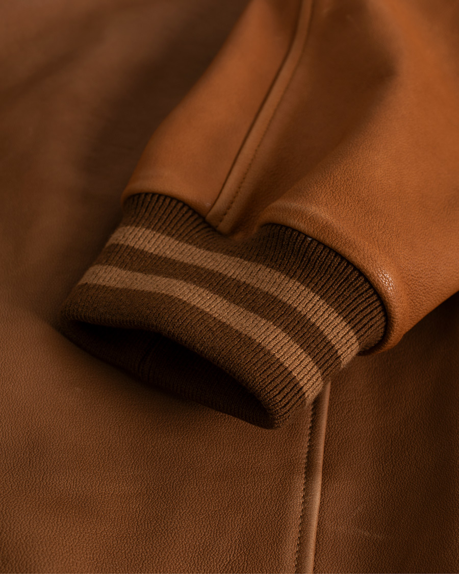 Uomini | Giacche Pre-owned | Pre-owned | GANT Leather Varsity Jacket Brown Sugar