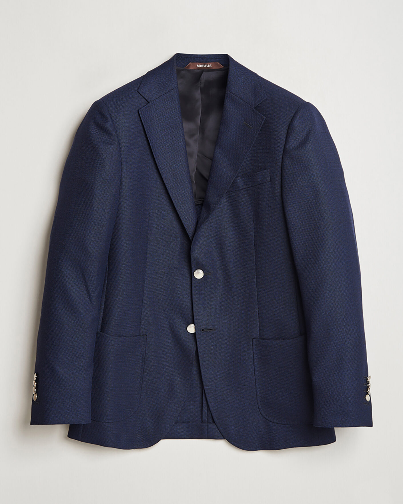 Uomini | Giacca da abito Pre-owned | Pre-owned | Morris Heritage Wool Hopsack Club Blazer Navy 52