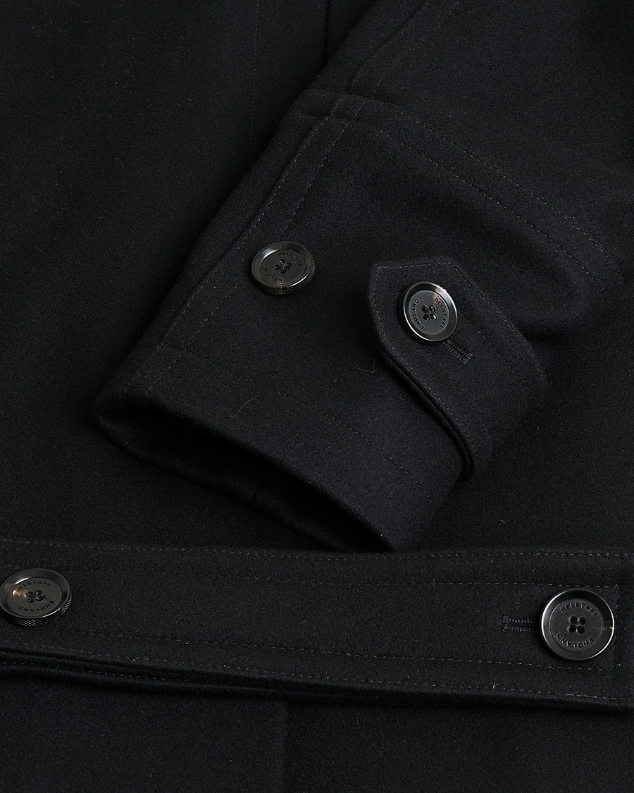 Uomini | Belstaff Milford Wool Coat Black 46 | Pre-owned | Belstaff Milford Wool Coat Black 46