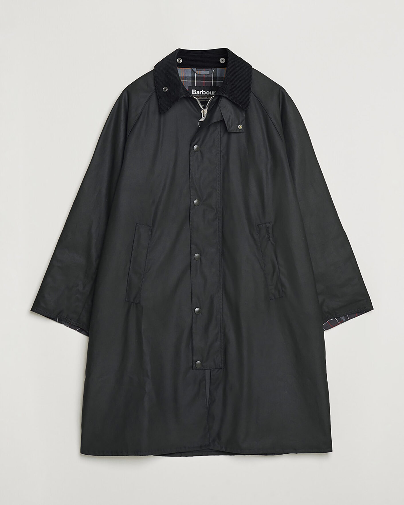 Uomini | Giacche Pre-owned | Pre-owned | Barbour Heritage Modfied Exmoore Wax Coat Black UK38 - EU48