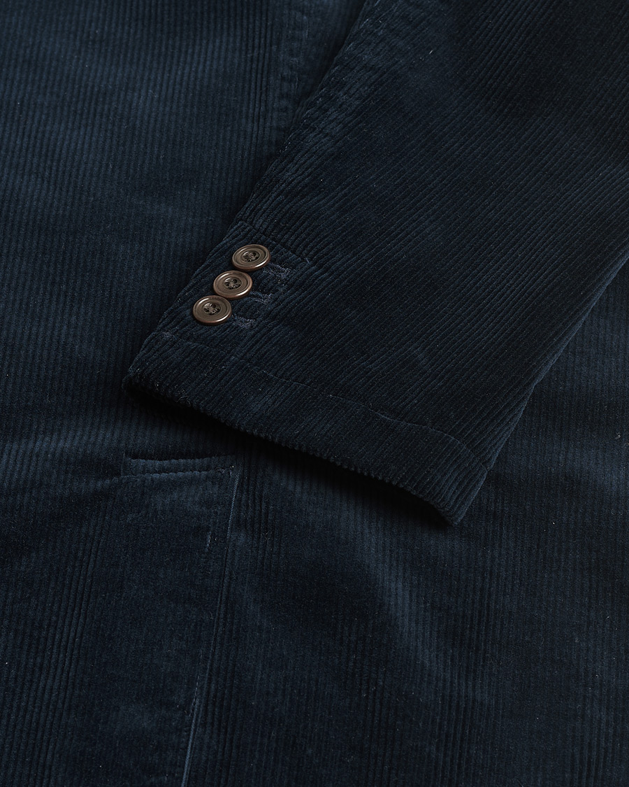 Uomini | Giacca da abito Pre-owned | Pre-owned | Polo Ralph Lauren Corduroy Stretch Blazer Aviator Navy UK38 - EU48