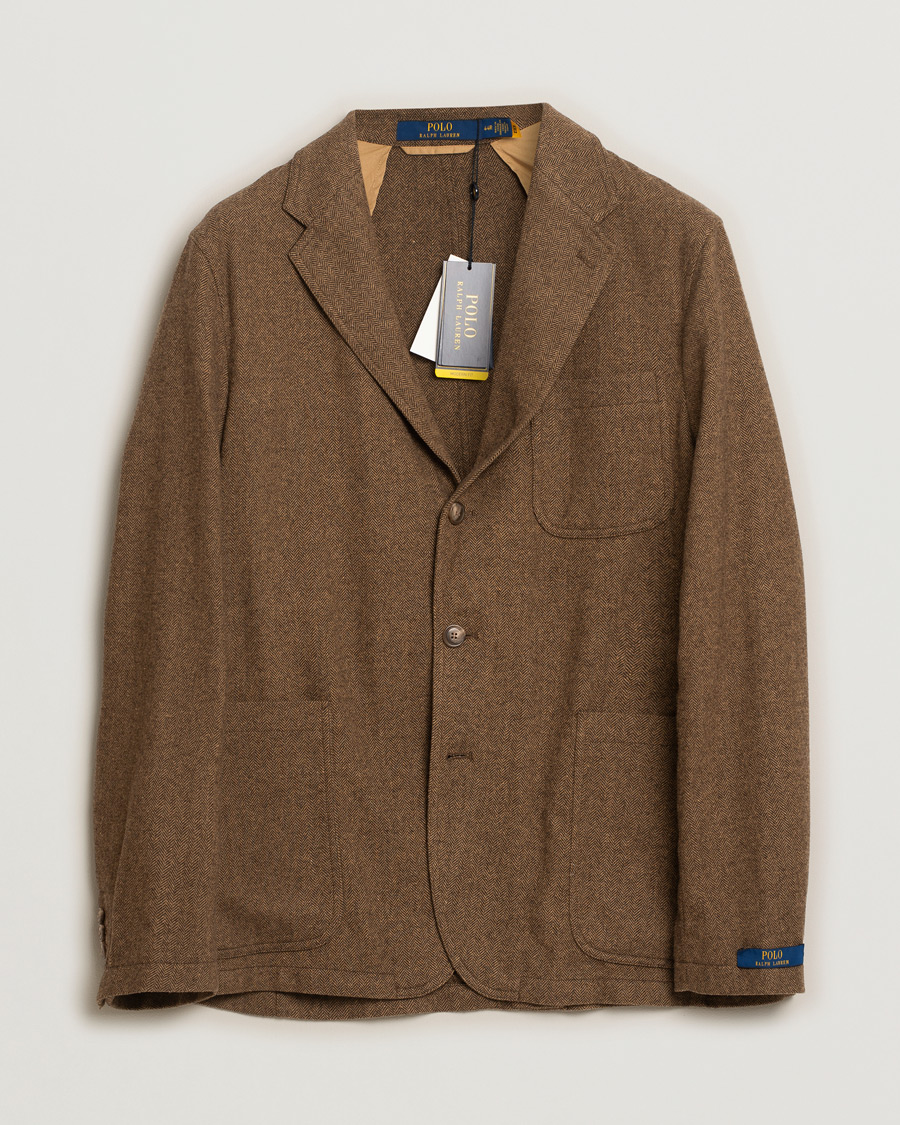 Uomini | Blazers | Pre-owned | Polo Ralph Lauren Classic Herringbone Sportcoat Brown/Tan