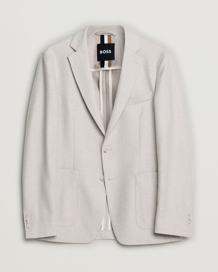 Uomini | Blazers | Pre-owned | BOSS BLACK Hanry Wool Patch Pocket Blazer Open White