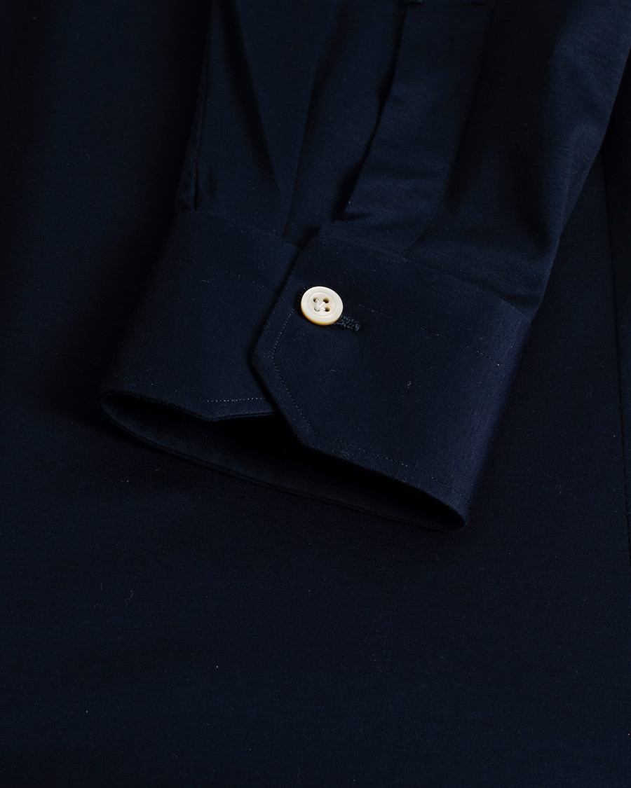 Uomini | Camicie | Pre-owned | Kiton Cotton Jersey Shirt Navy
