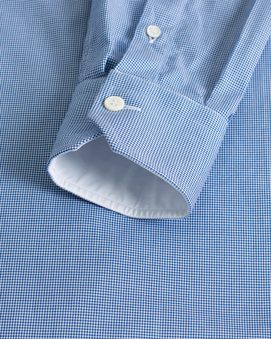 Uomini | Camicie | Pre-owned | Brioni Slim Fit Micro Structure Dress Shirt Light Blue