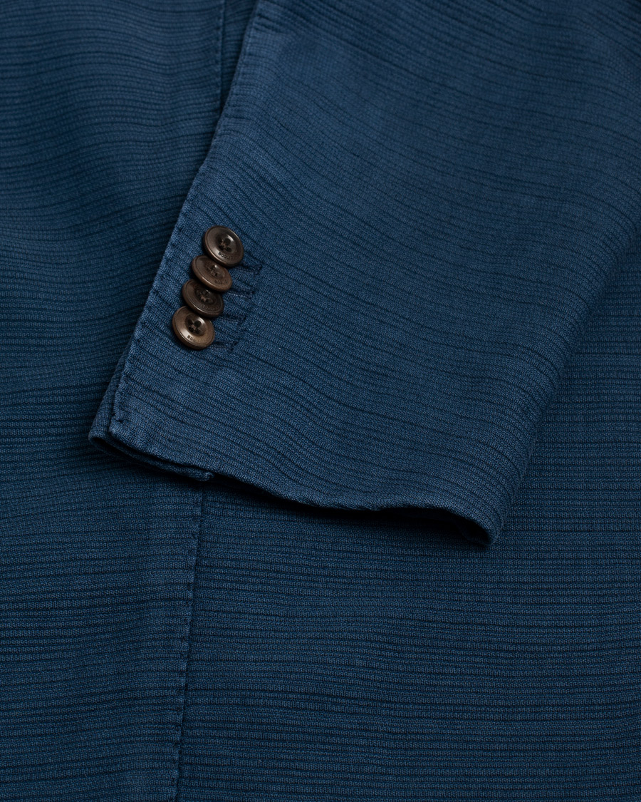 Uomini | Blazers | Pre-owned | Boglioli K Cotton/Linen Blazer Navy 54