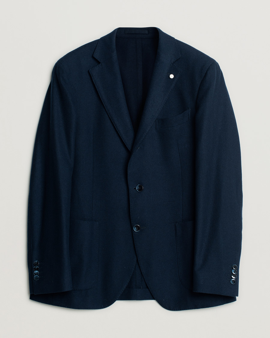 Uomini | Blazers | Pre-owned | Luigi Bianchi Mantova Navy Cashmere Blazer 50