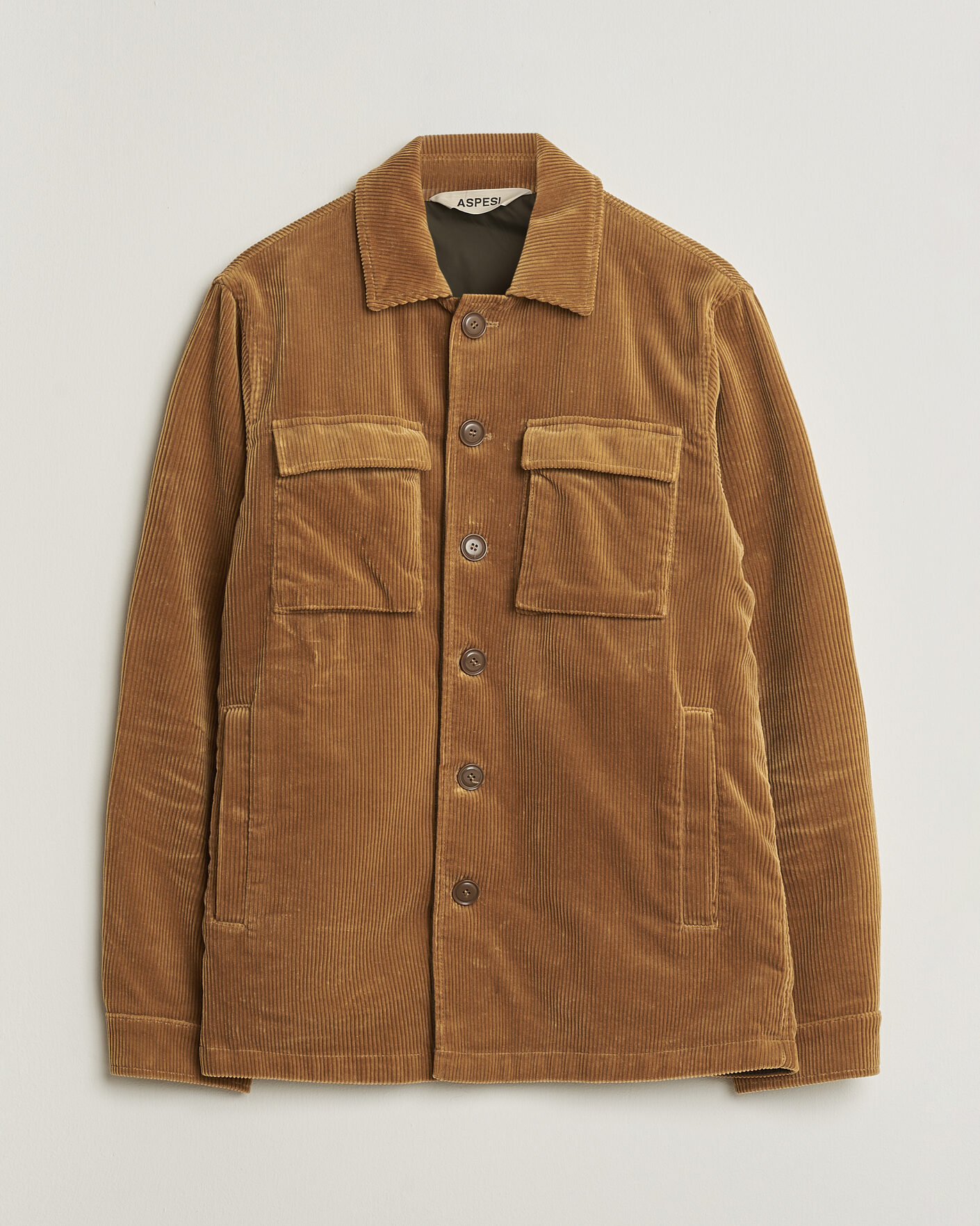 Uomini | Giacche Pre-owned | Pre-owned | Aspesi Corduroy Cotton Shirt Jacket Tan L