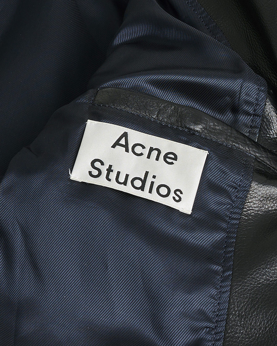 Uomini | Giacche Pre-owned | Pre-owned | Acne Studios Oliver Leather Jacket Black 48