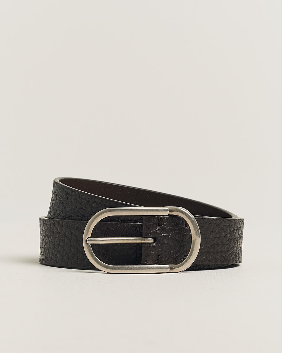 Uomini | Accessori Pre-owned | Pre-owned | Brunello Cucinelli Grain Leather Belt Dark Brown