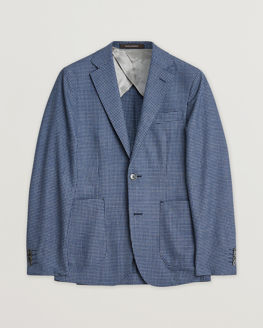 Uomini | Giacca da abito Pre-owned | Pre-owned | Oscar Jacobson Ferry Check Wool Blazer Multi