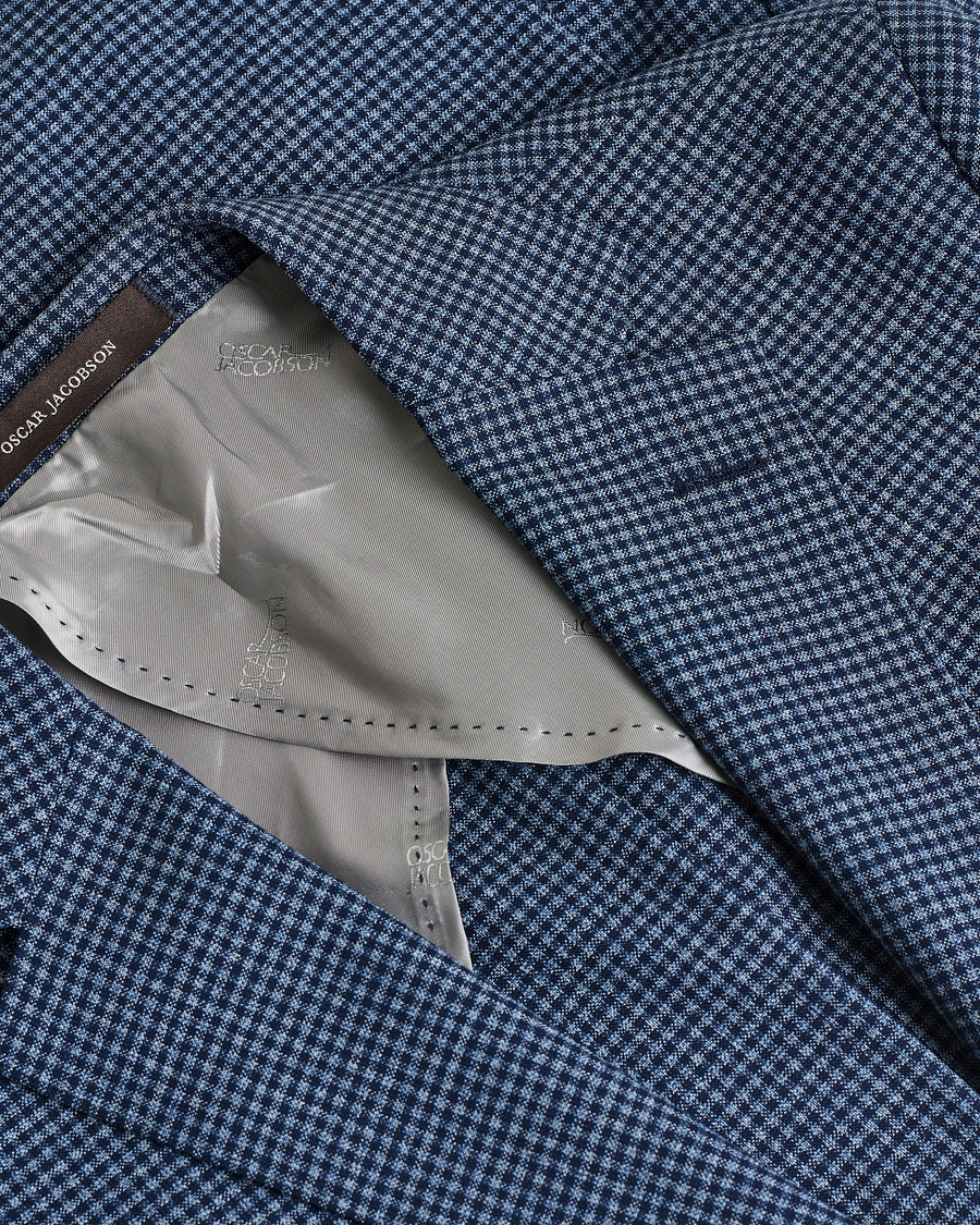 Uomini | Giacca da abito Pre-owned | Pre-owned | Oscar Jacobson Ferry Check Wool Blazer Multi