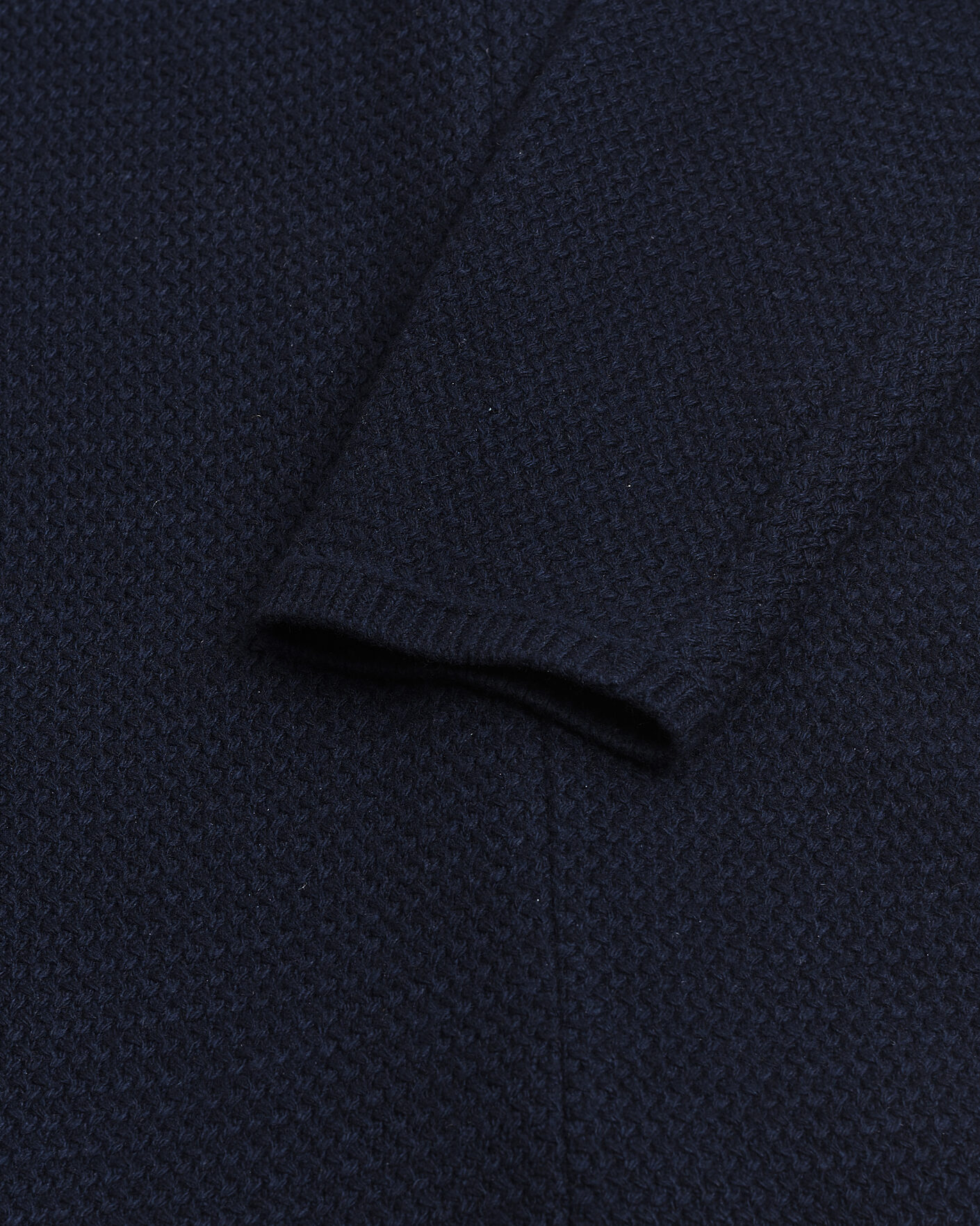 Uomini | Giacca da abito Pre-owned | Pre-owned | Stenströms Knitted Textured Merino Wool Blazer Navy M