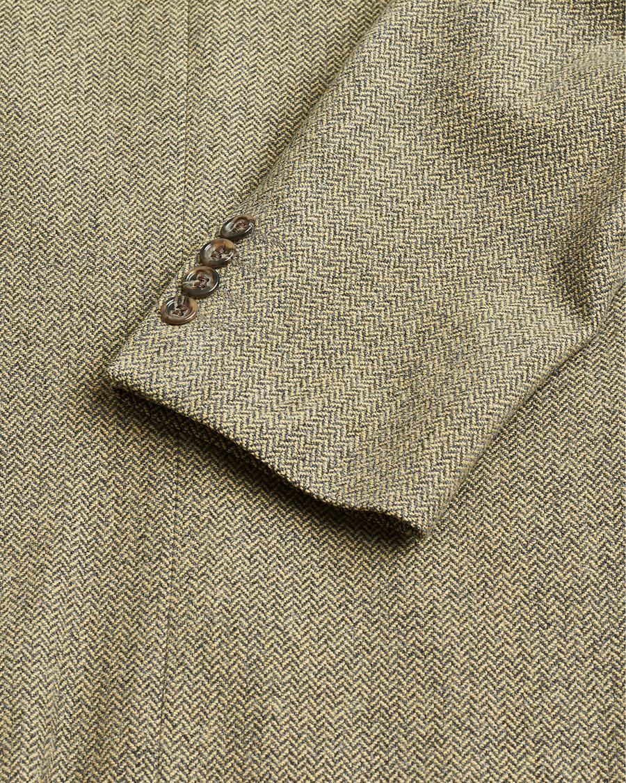 Uomini | BOSS Vintage Wool Herringbone Blazer Beige 50 | Pre-owned | BOSS Vintage Wool Herringbone Blazer Beige 50