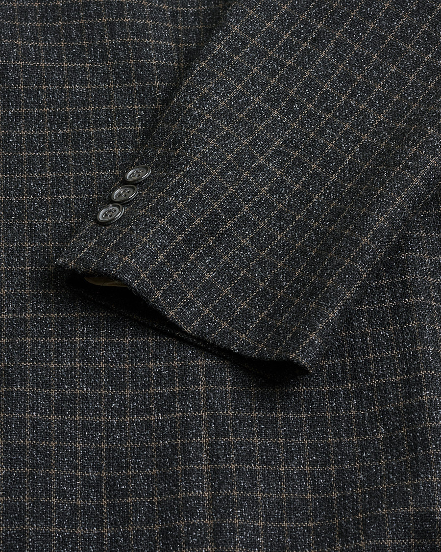 Uomini | Giacca da abito Pre-owned | Pre-owned | Ermenegildo Zegna Vintage Wool Checked Blazer Dark Grey 50