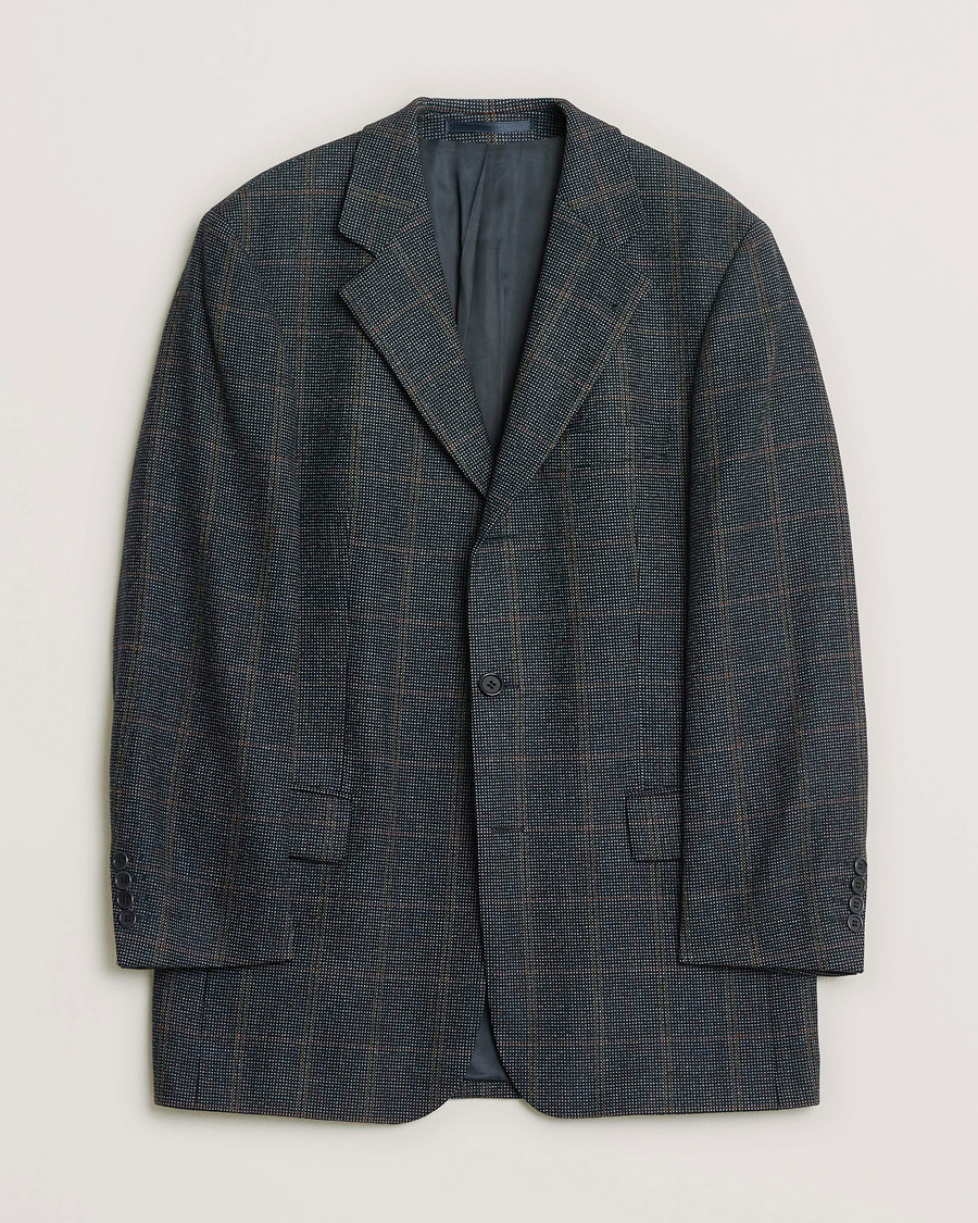 Uomini | Giacca da abito Pre-owned | Pre-owned | BOSS Vintage Wool Checked Blazer Navy 48