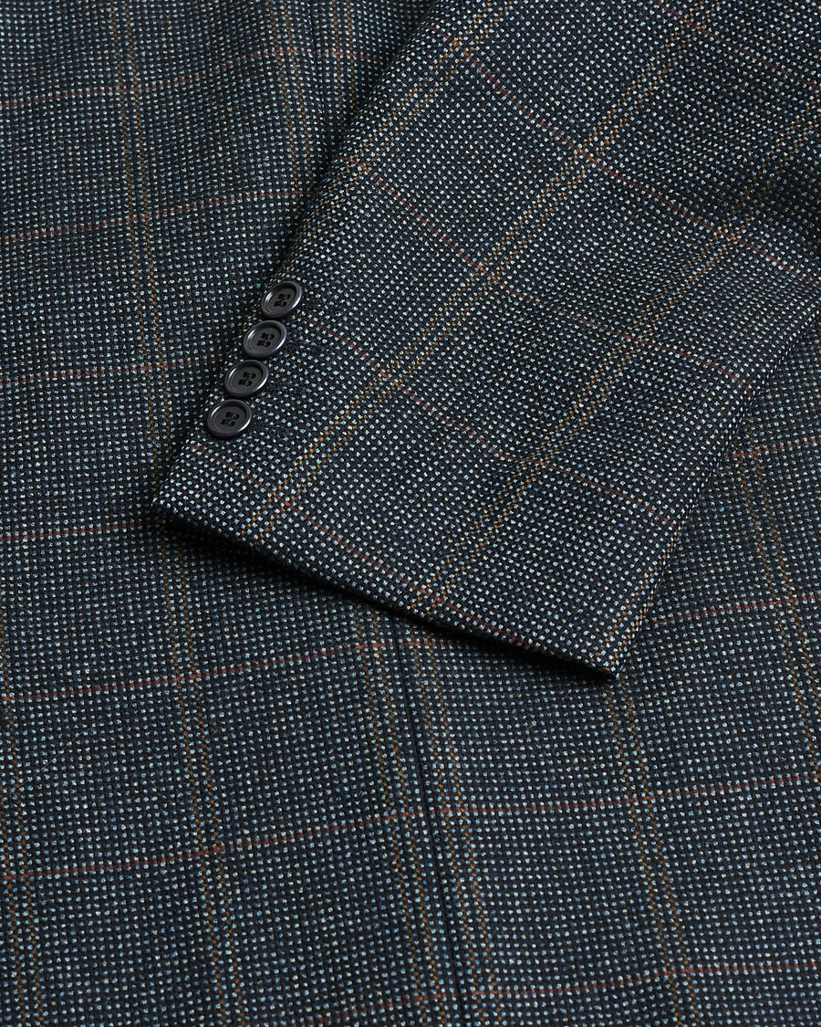 Uomini | Giacca da abito Pre-owned | Pre-owned | BOSS Vintage Wool Checked Blazer Navy 48