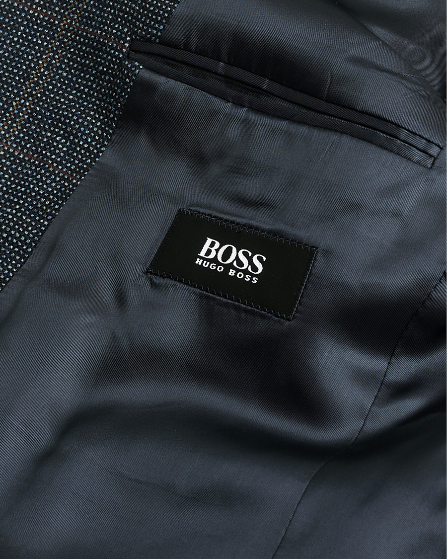 Uomini | Giacca da abito Pre-owned | Pre-owned | BOSS Vintage Wool Checked Blazer Navy 48