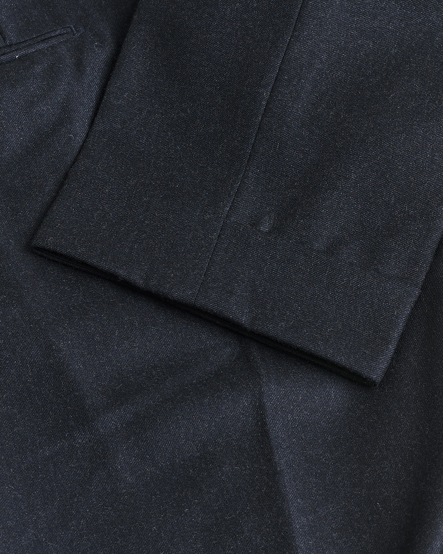 Uomini | Pantaloni Pre-owned | Pre-owned | Incotex Slim Fit Flannel Trousers Navy 50