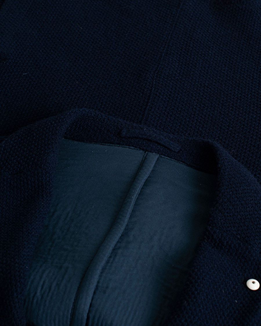 Uomini | Blazers | Pre-owned | L.B.M. 1911 Knitted Punto Wool Structure Blazer Navy