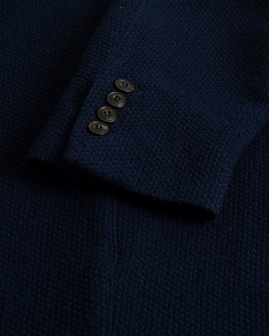 Uomini | Blazers | Pre-owned | L.B.M. 1911 Knitted Punto Wool Structure Blazer Navy