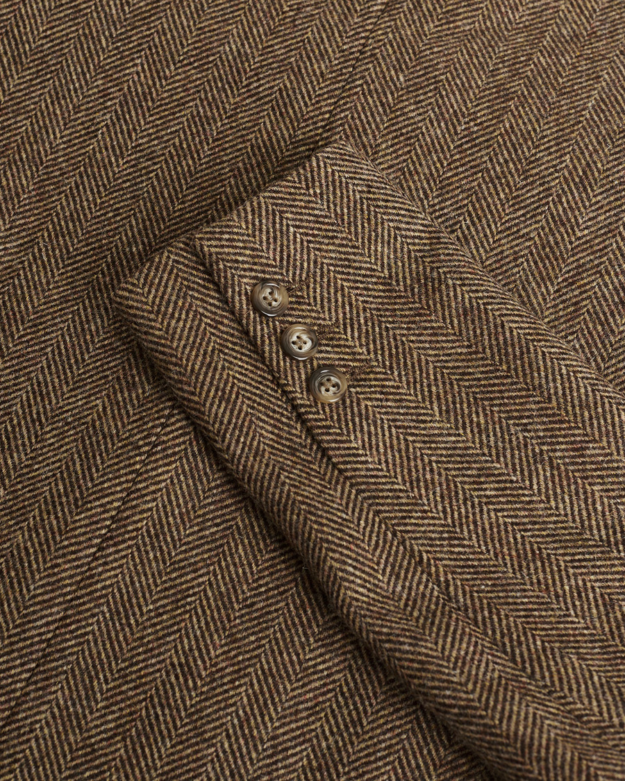 Uomini | Giacca da abito Pre-owned | Pre-owned | Palmes Blaze Herringbone Wool Sport Coat Brown 46