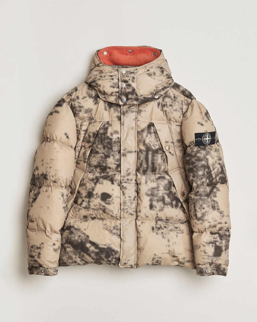 Uomini | Giacche Pre-owned | Pre-owned | Stone Island Thermo Sensitive Camo Down Jacket Dove Grey L