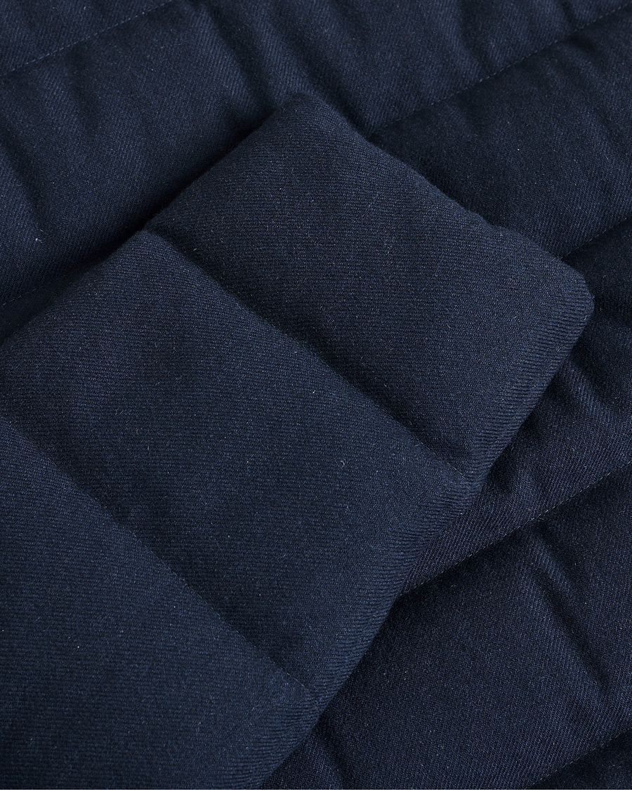 Uomini | Herno Cashmere Flannel Down Coat Navy | Pre-owned | Herno Cashmere Flannel Down Coat Navy