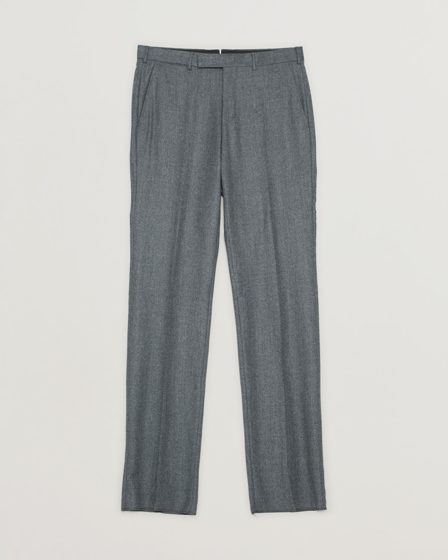 Uomini | Pantaloni | Pre-owned | Zegna Carded Flannel Trousers Grey Melange