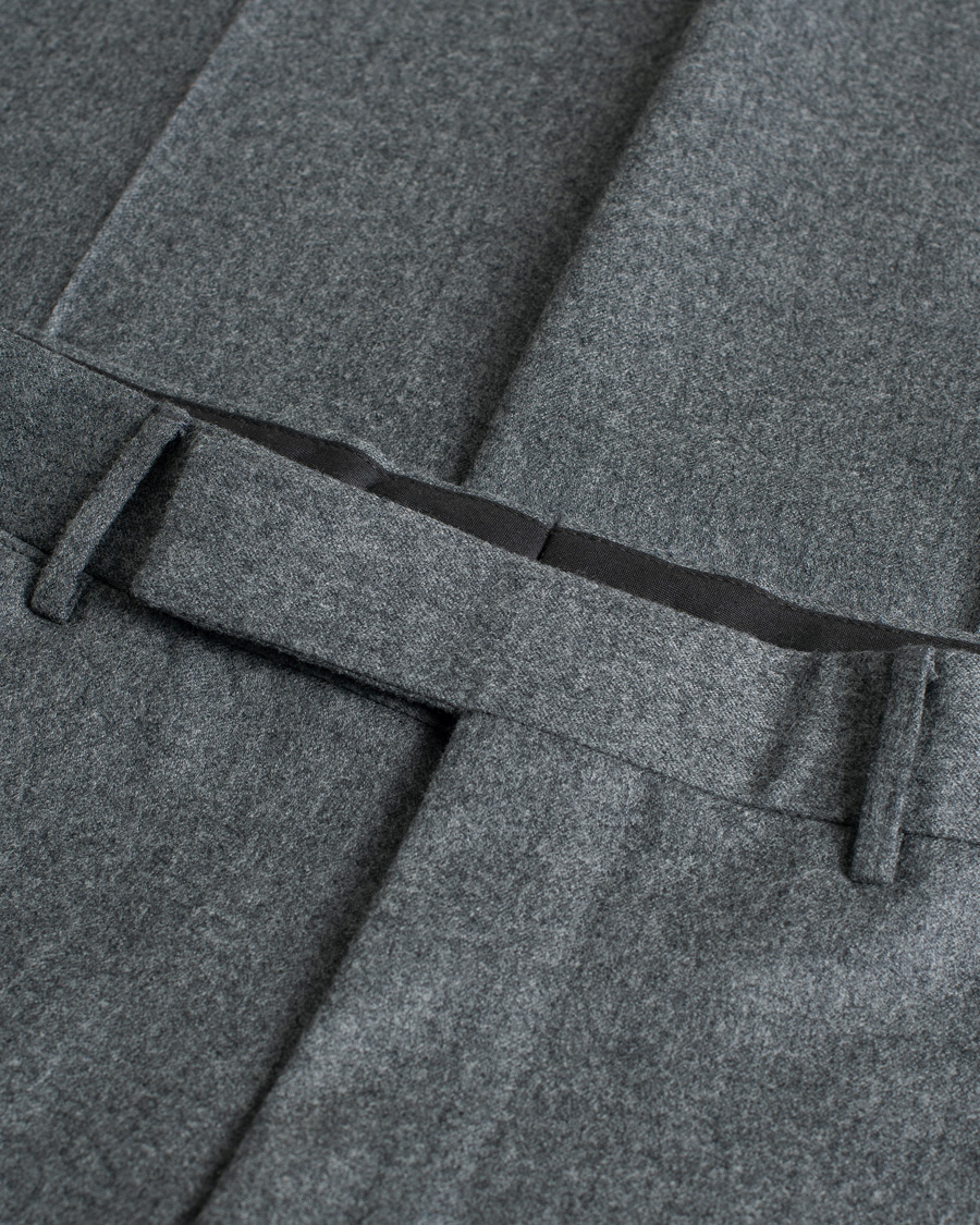 Uomini | Pantaloni | Pre-owned | Zegna Carded Flannel Trousers Grey Melange