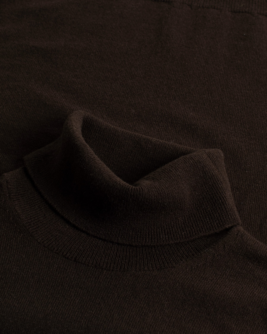Uomini | Zanone Virgin Wool/Cashmere Rollneck Brown 50 | Pre-owned | Zanone Virgin Wool/Cashmere Rollneck Brown 50