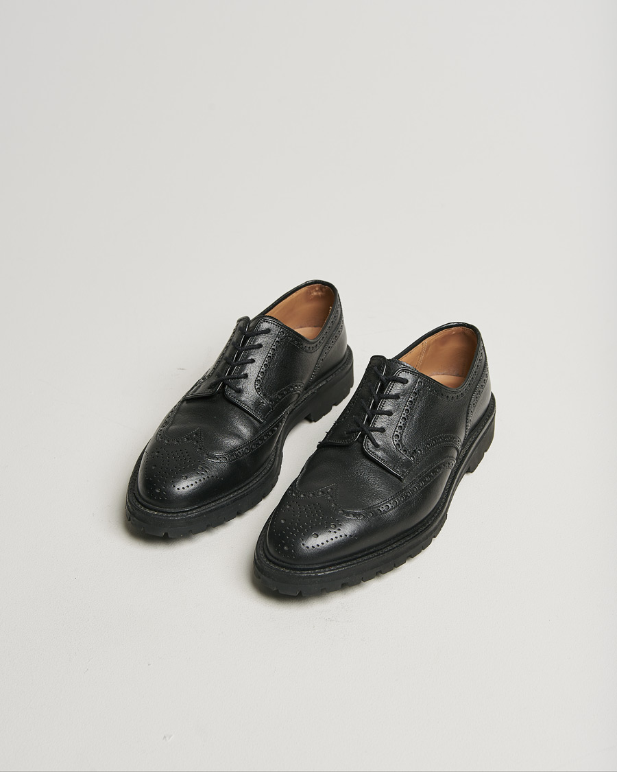 Uomini | Crockett & Jones Pembroke Milled Grain Vibram Black | Pre-owned | Crockett & Jones Pembroke Milled Grain Vibram Black