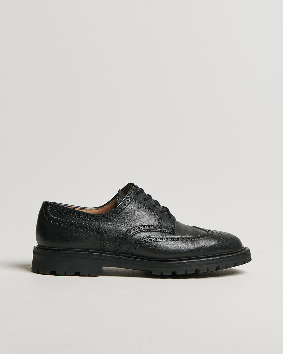 Uomini | Crockett & Jones Pembroke Milled Grain Vibram Black | Pre-owned | Crockett & Jones Pembroke Milled Grain Vibram Black