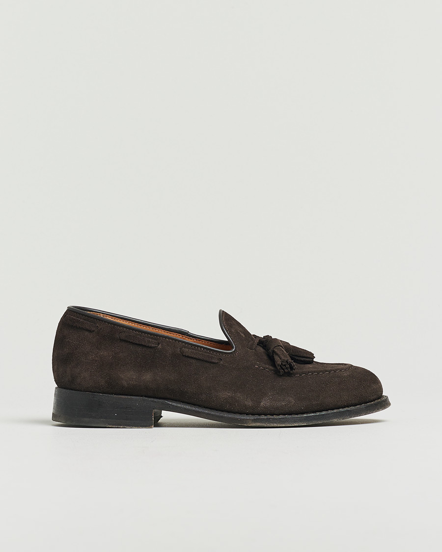 Uomini | Myrqvist Mölle Tassel Loafer Dark Brown Suede UK6 - EU40 | Pre-owned | Myrqvist Mölle Tassel Loafer Dark Brown Suede UK6 - EU40