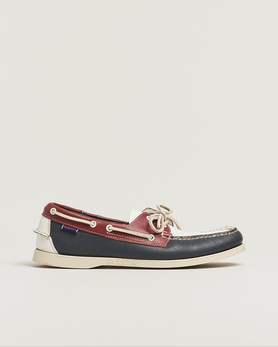 Uomini | Sebago Docksides Navy/Red/White US11,5 - EU46 | Pre-owned | Sebago Docksides Navy/Red/White US11,5 - EU46