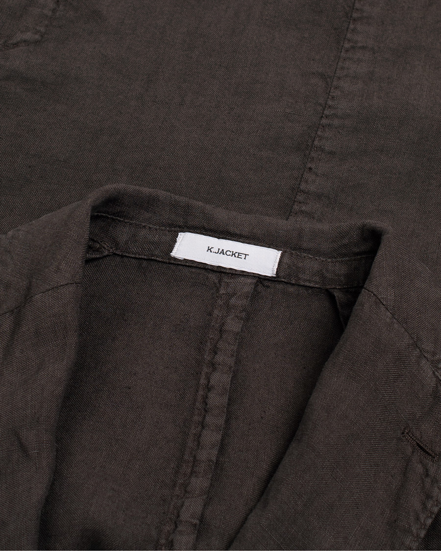 Uomini | Blazers | Pre-owned | Boglioli K Jacket Linen Blazer Dark Brown