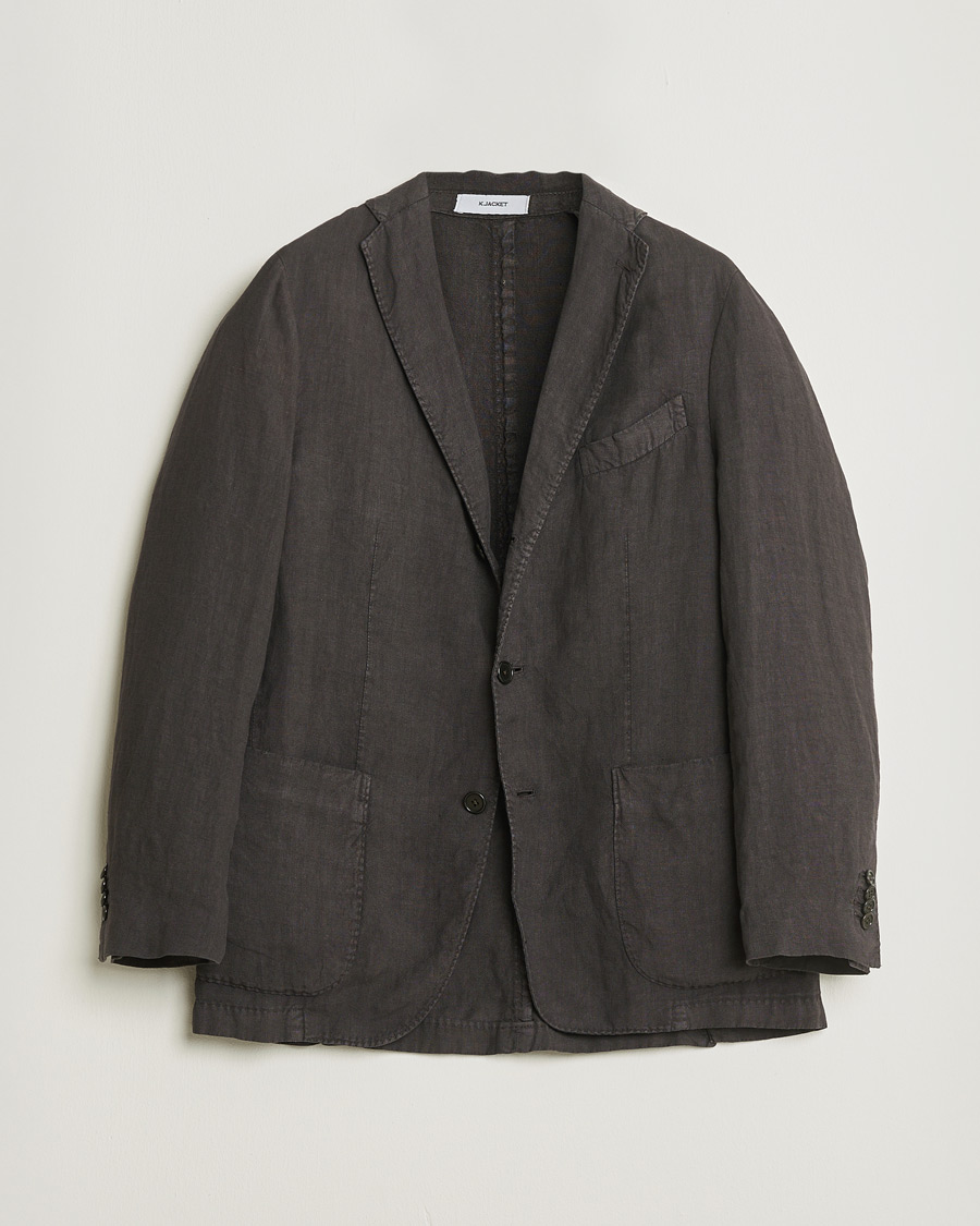 Uomini | Giacca da abito Pre-owned | Pre-owned | Boglioli K Jacket Linen Blazer Dark Brown 46