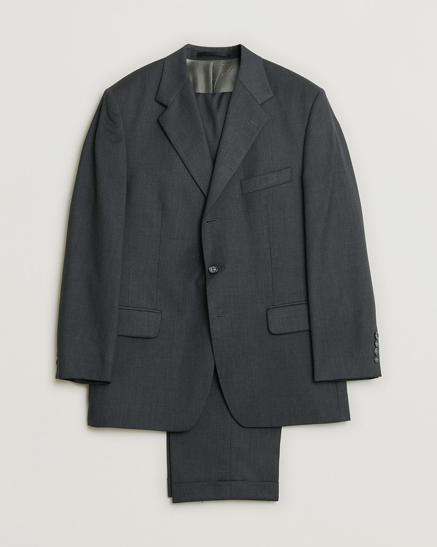 Uomini | Oscar Jacobson Vintage Wool Suit Dark Grey 50 | Pre-owned | Oscar Jacobson Vintage Wool Suit Dark Grey 50