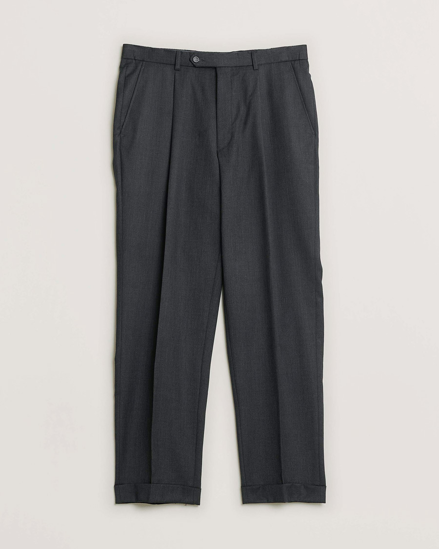 Uomini | Oscar Jacobson Vintage Wool Suit Dark Grey 50 | Pre-owned | Oscar Jacobson Vintage Wool Suit Dark Grey 50