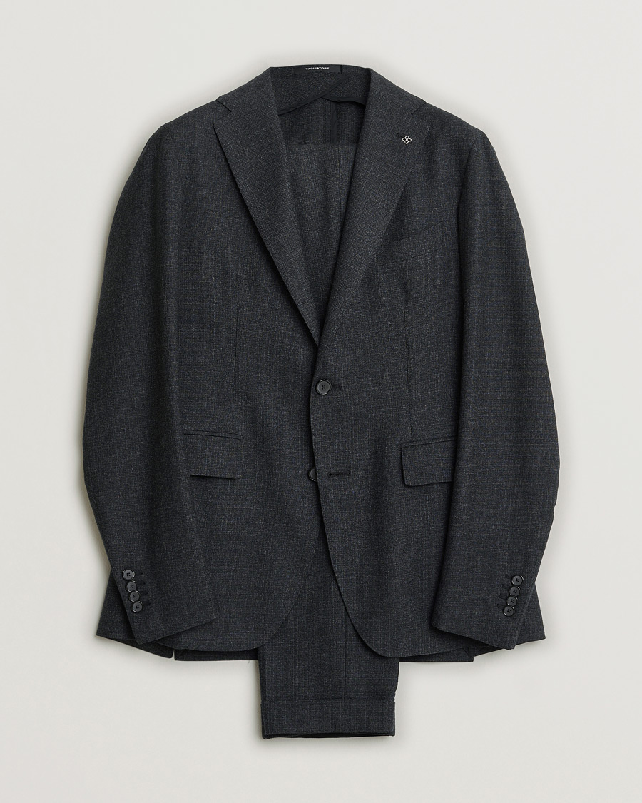Uomini | Tagliatore Wool Suit Anthracite Melange 46 | Pre-owned | Tagliatore Wool Suit Anthracite Melange 46