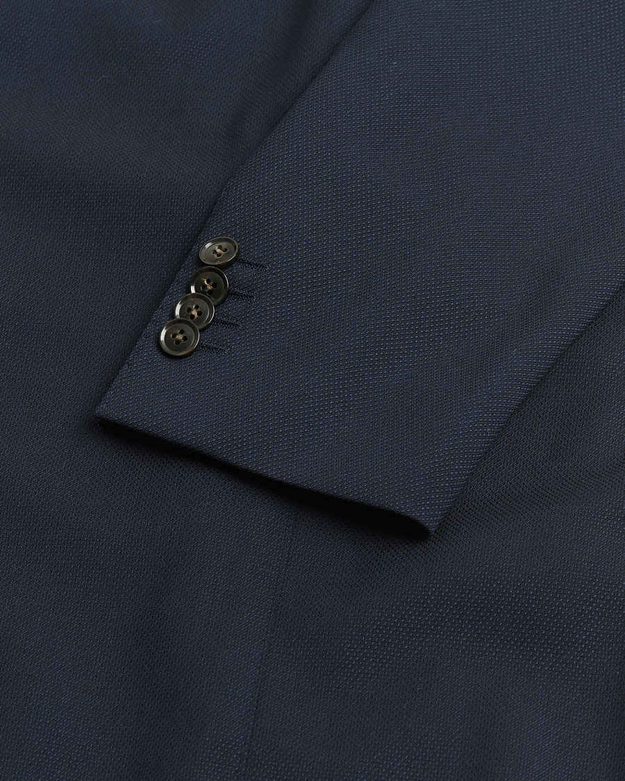 Uomini | Giacca da abito Pre-owned | Pre-owned | Oscar Jacobson Farris Patch Blazer Navy 48