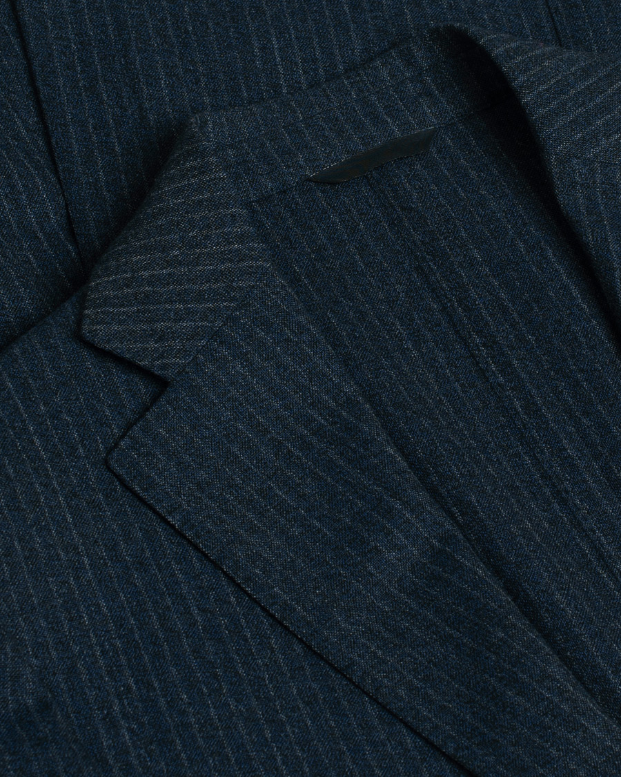 Uomini | Blazers | Pre-owned | Eidos Napoli 3-Piece Pinstripe Suit Wool Navy 48