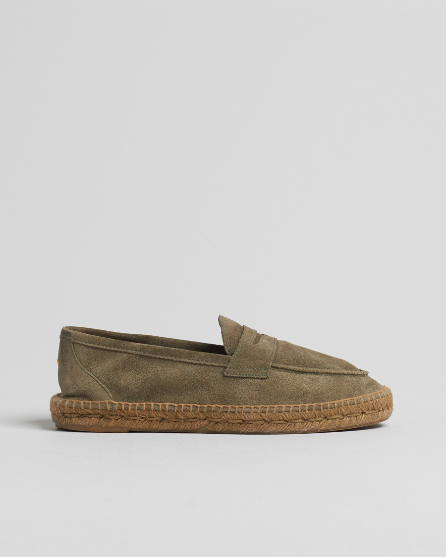 Uomini | Scarpe Pre-owned | Pre-owned | Castañer Nacho Casual Suede Loafers Verde Bosque