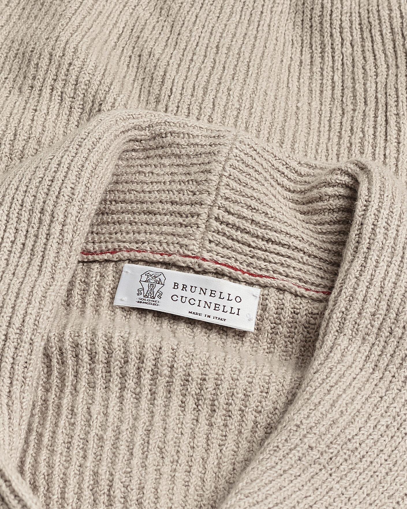 Uomini | Maglioni Pre-owned | Pre-owned | Brunello Cucinelli Heavy Rib Shawl Cardigan Beige 52